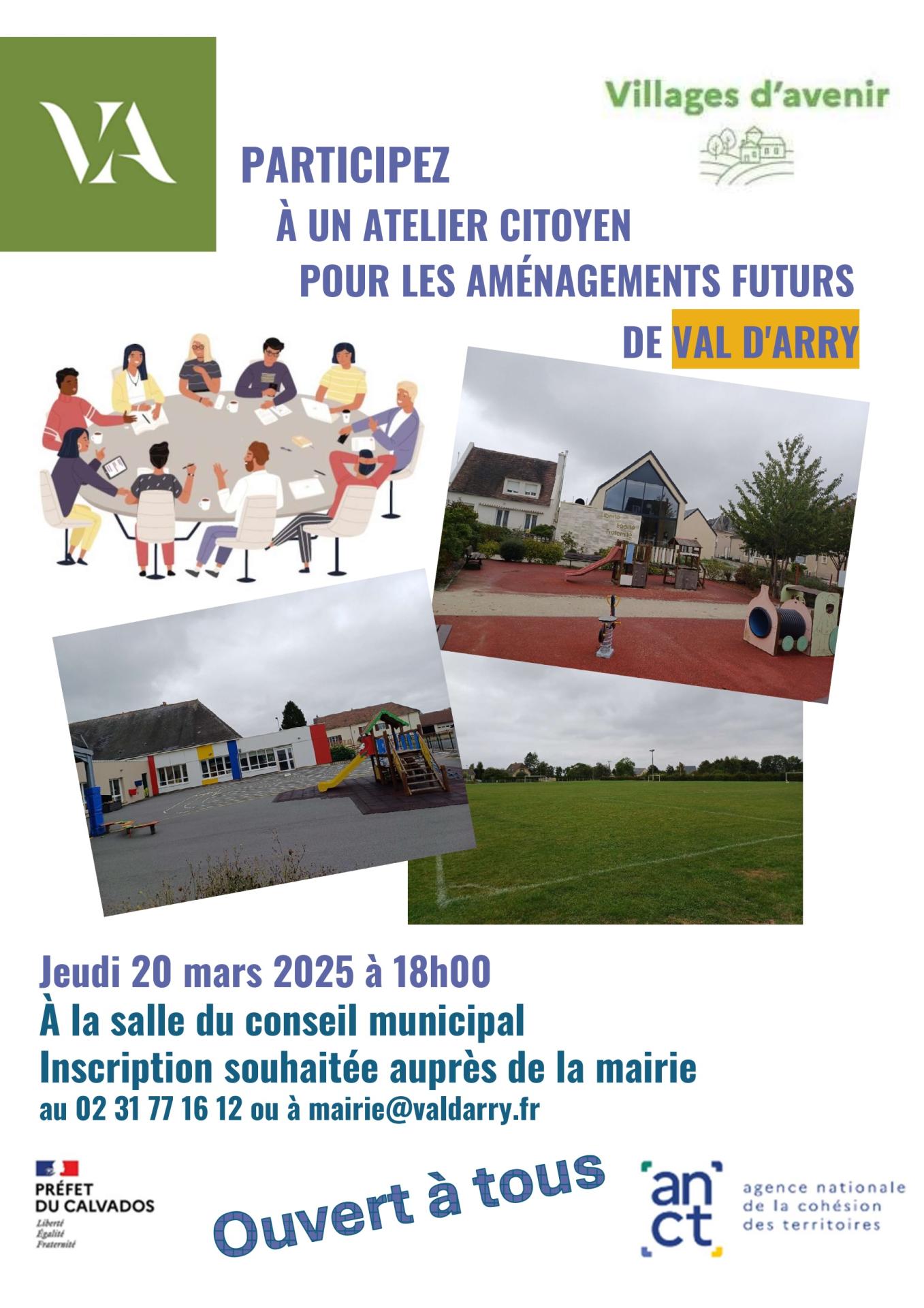 Affiche atelier val d arry 20 mars 2025