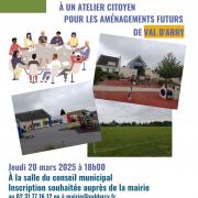 Affiche atelier val d arry 20 mars 2025