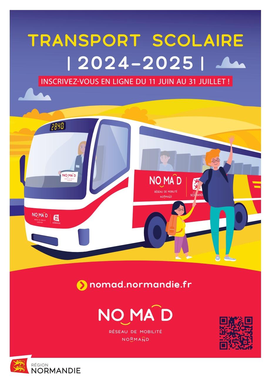 Affiche transports scolaire nomad 2024