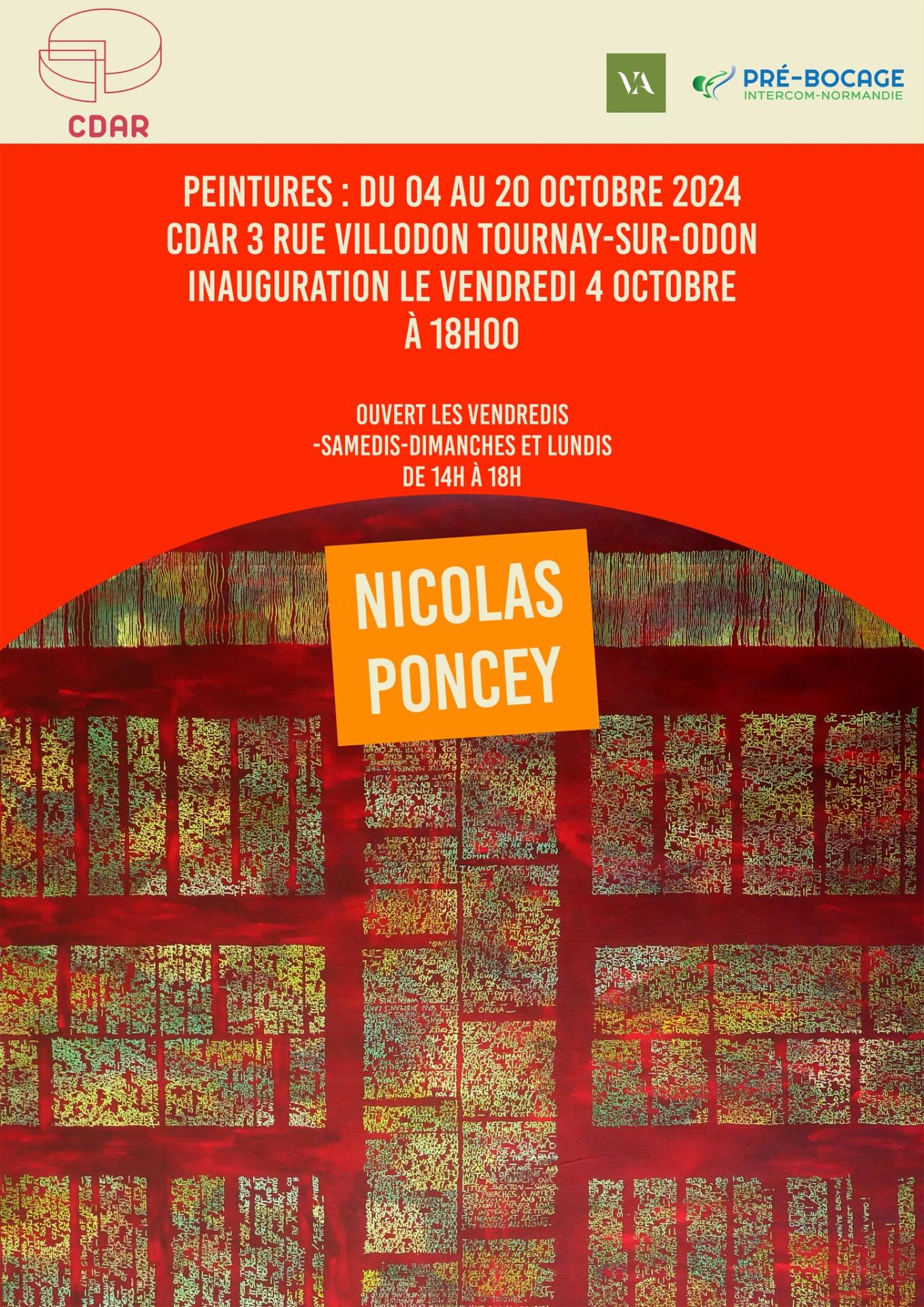 Exposition cdar octobre 2024 nicolas poncey