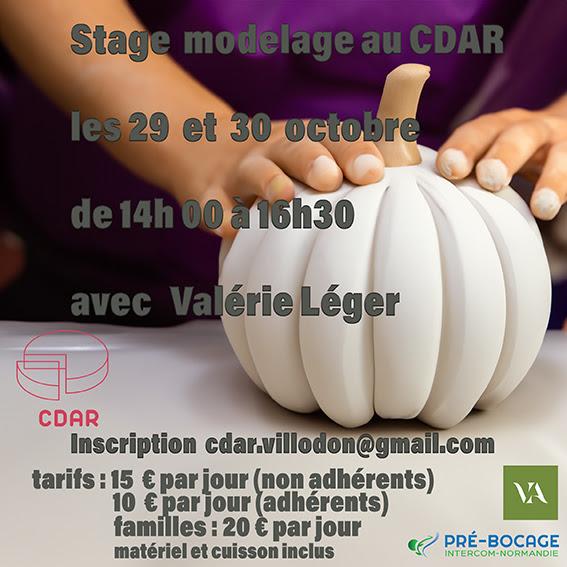 Stage modelage 30 31 octobre 2024